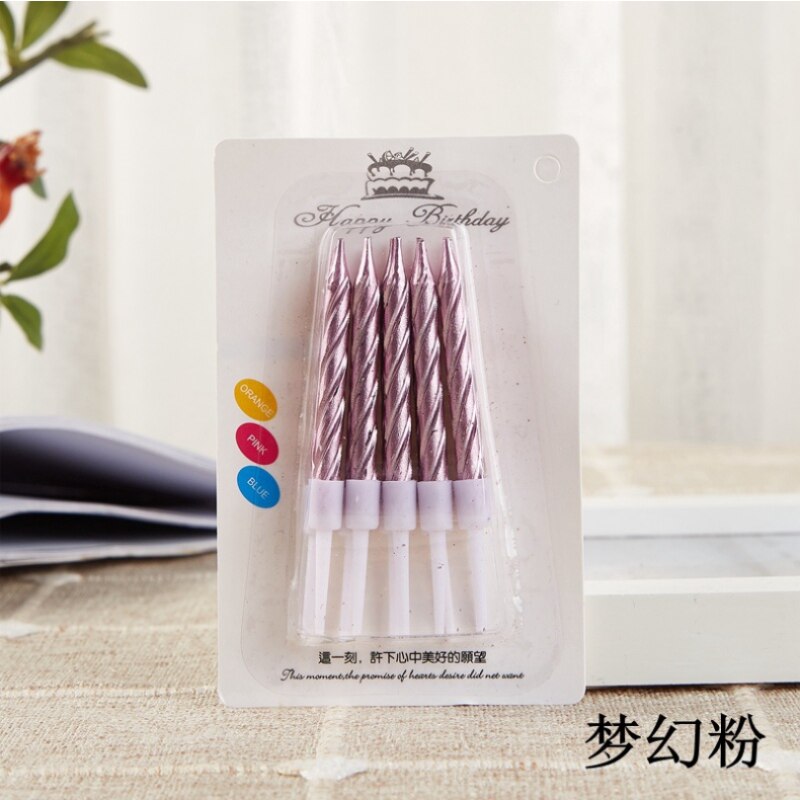 1/10Pcs Draad Kleur Verjaardag Kaarsen Met Stand Cake Kaars Event Party Benodigdheden Bruiloft Decoratie Kaars Maken