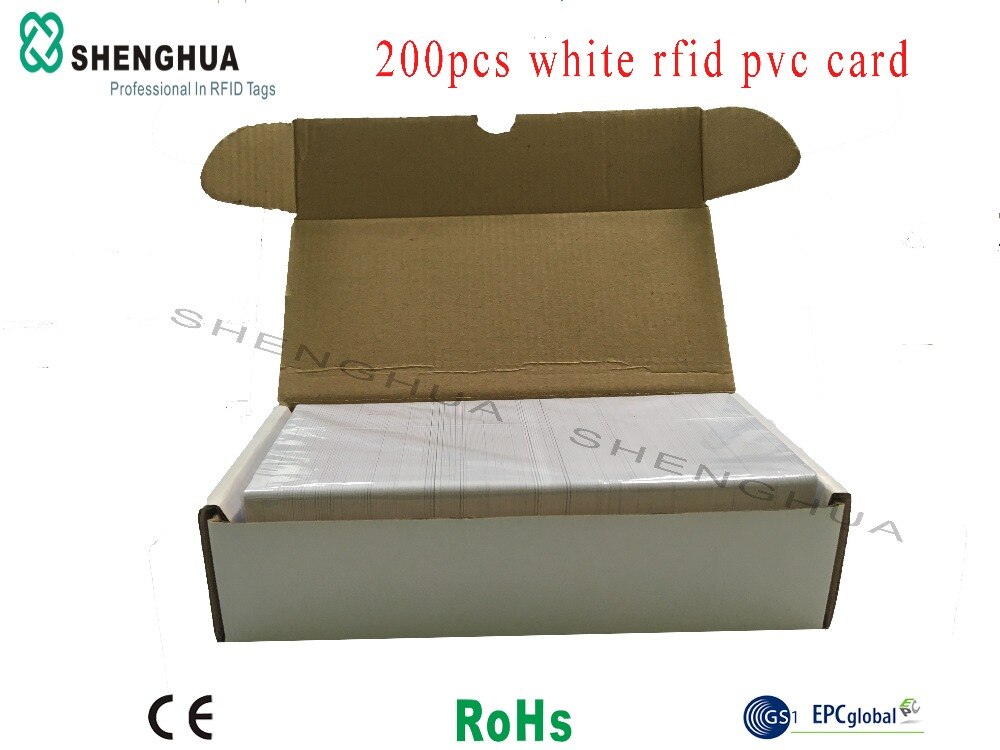 200pcs/lot PVC Contactless Smart Chip Card Access Control NFC RFID Card ISO14443A Ntag 213 identification Business Card