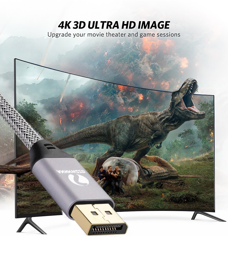 DisplayPort 1.2 Cable 4K 3D HD 60Hz Display Port Adapter for HDTV Graphics Card Projector DisplayPort to DisplayPort Cable