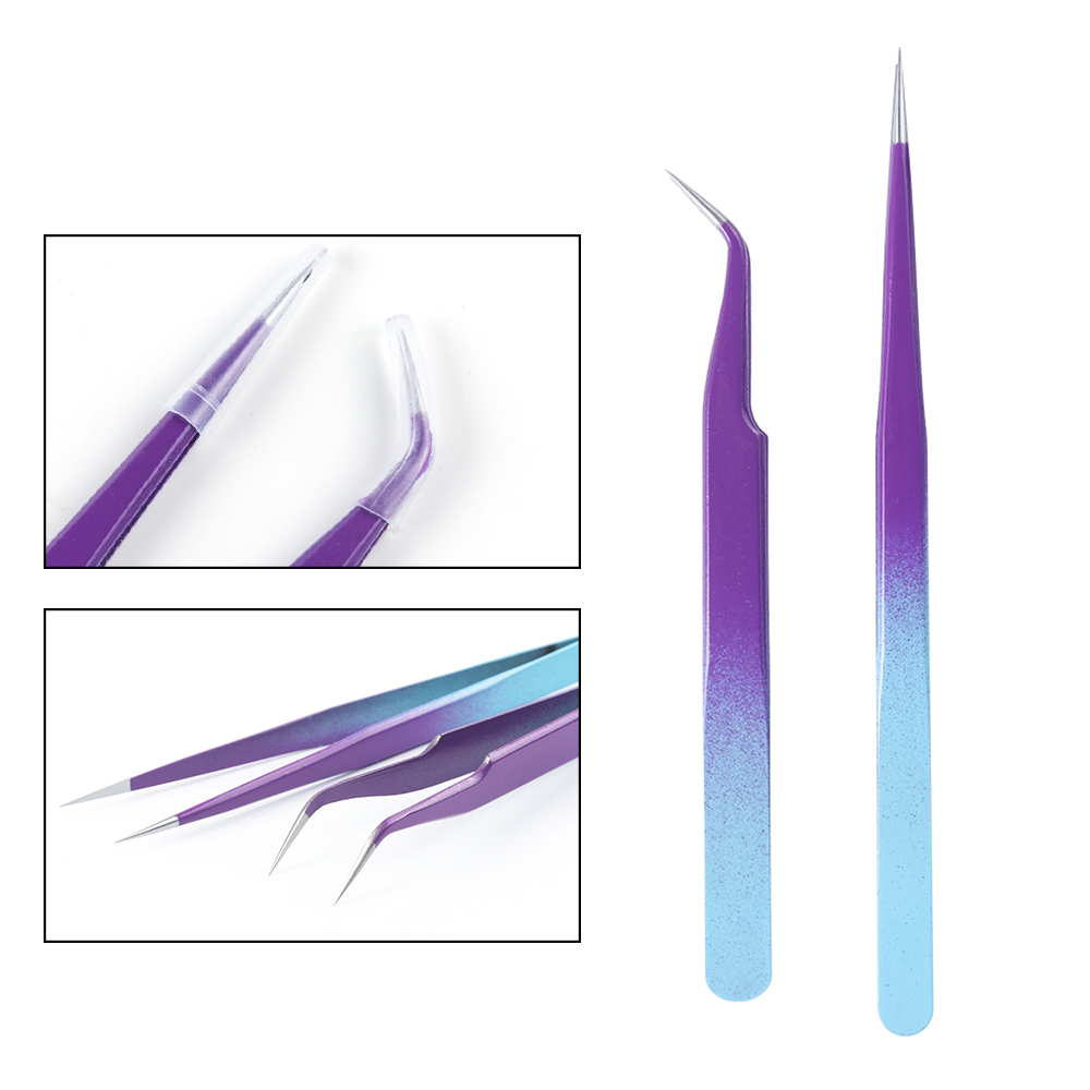 Ombre Augenbraue Pinzette Wimpern Erweiterungen Edelstahl Gerade Gebogen Pflücker Manikübetreffend Nagel Pinzette Zange Zangen CH759