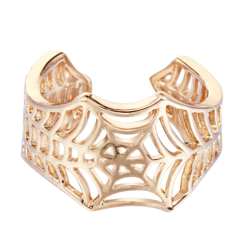 Todorova Resizable Spiderweb Ring Vintage Open Hollow out Spinneweb Ringen voor Vrouwen Steampunk Accessoires: Gold