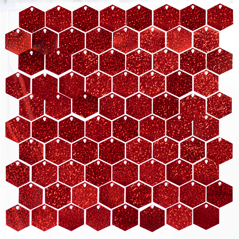 12PCS Hexagon Glitter Sequins Party Backdrop Shimmer Wall Panels Wedding Birthday Christmas Event Decorations Reusable Wall