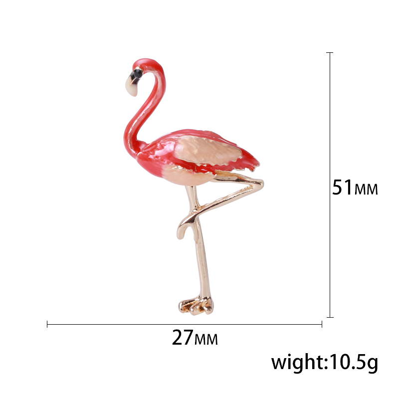 Spille con fenicotteri con strass per donna Spille smaltate per uccelli animali Banchetto Zaino per feste Regali Accessori per gioielli: Luce di Colore Giallo Oro