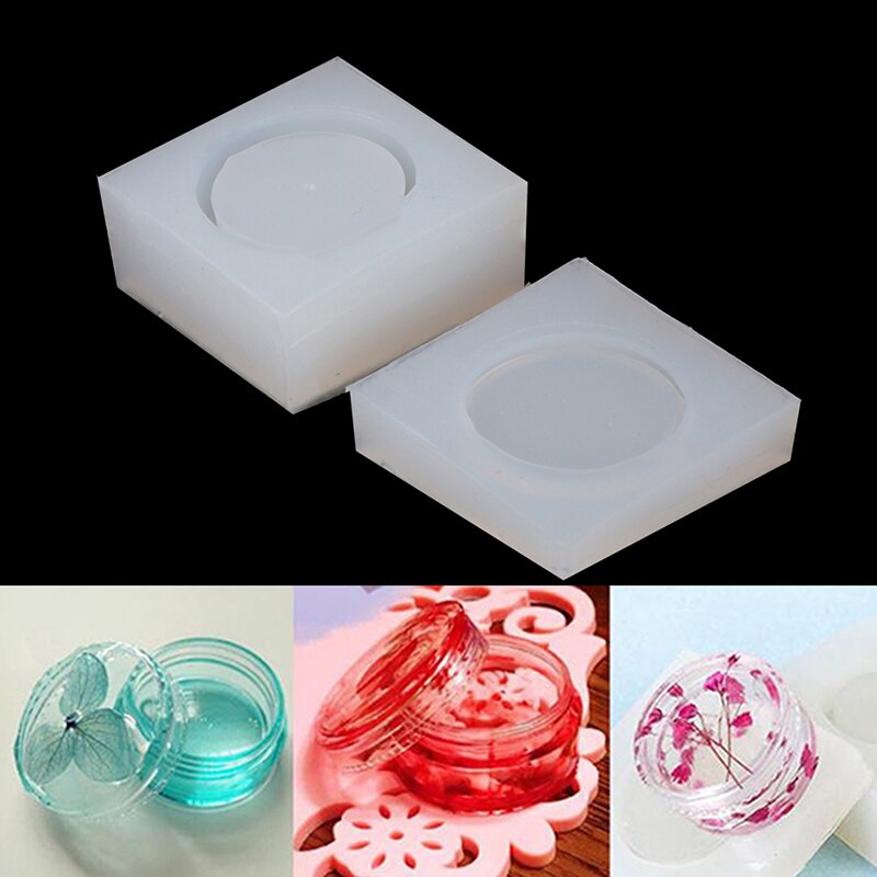 1 set diy runda smycken gör silikon förvaringsbox epoxihartsformar hartsgjutning hantverksverktyg castin hantverk handgjorda