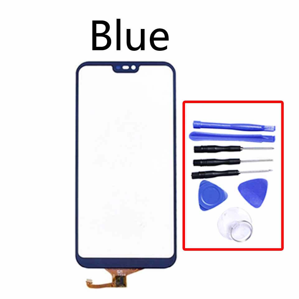 5.84 "Touchscreen Für Huawei P20 Lite ANE-L21 ANE-LX1 LX3 berühren Bildschirm Tafel Sensor Digitizer Für Nova 3e LCD Anzeige glas Objektiv: Blau-mit Werkzeug