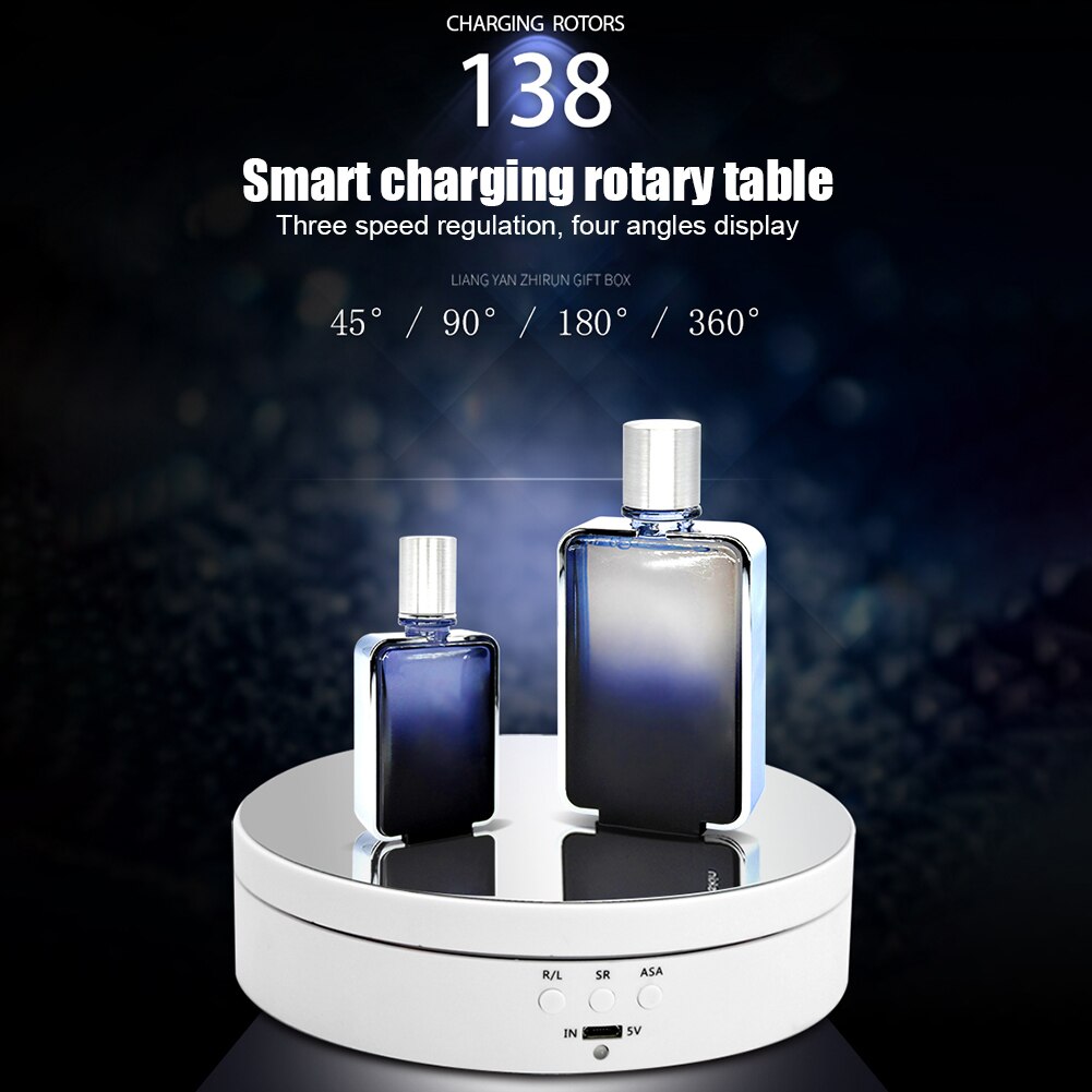 Motorized Rotating Display Stand Turntable 360 Degree Automatic Revolving Platform for Photography 3 Speeds Electric Rotating
