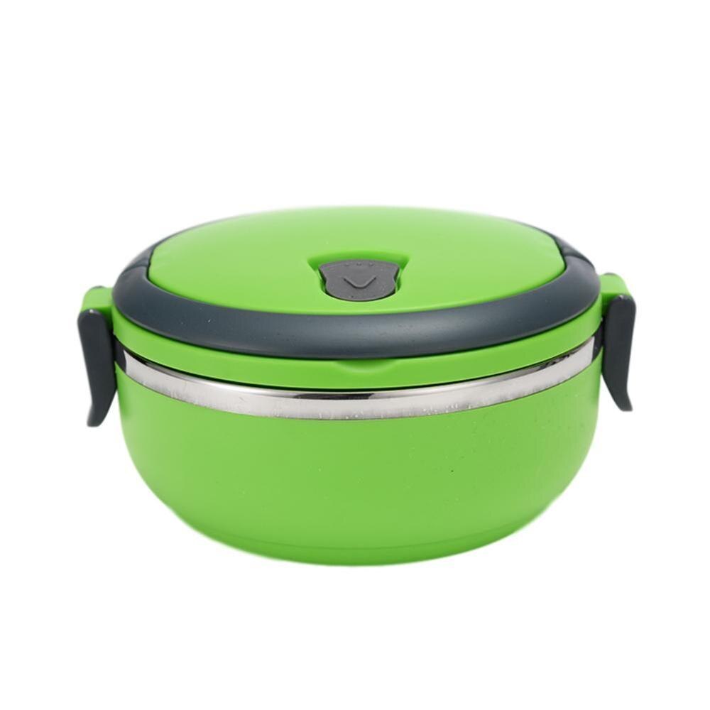 Insulated Lunch Box Steel Double Layer Picnic Case School Almuerzo Bento Box De Kids Office Caja Food Adults Cont U4K2: B