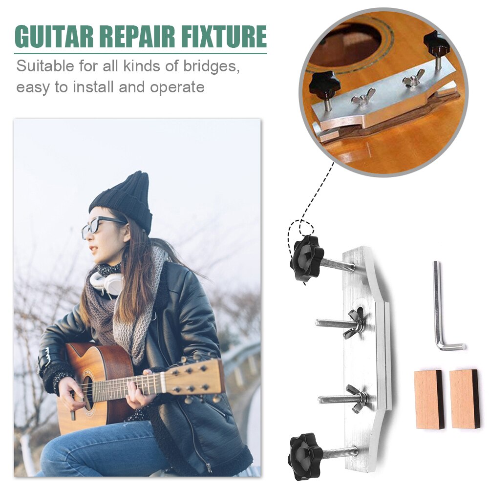 Bridge Adhesive Tool Acoustic/Classical Guitars Luthier Repair Tools Solid Mapel Acoustic Guitar Bridge Clamp Neck Luthier Tool