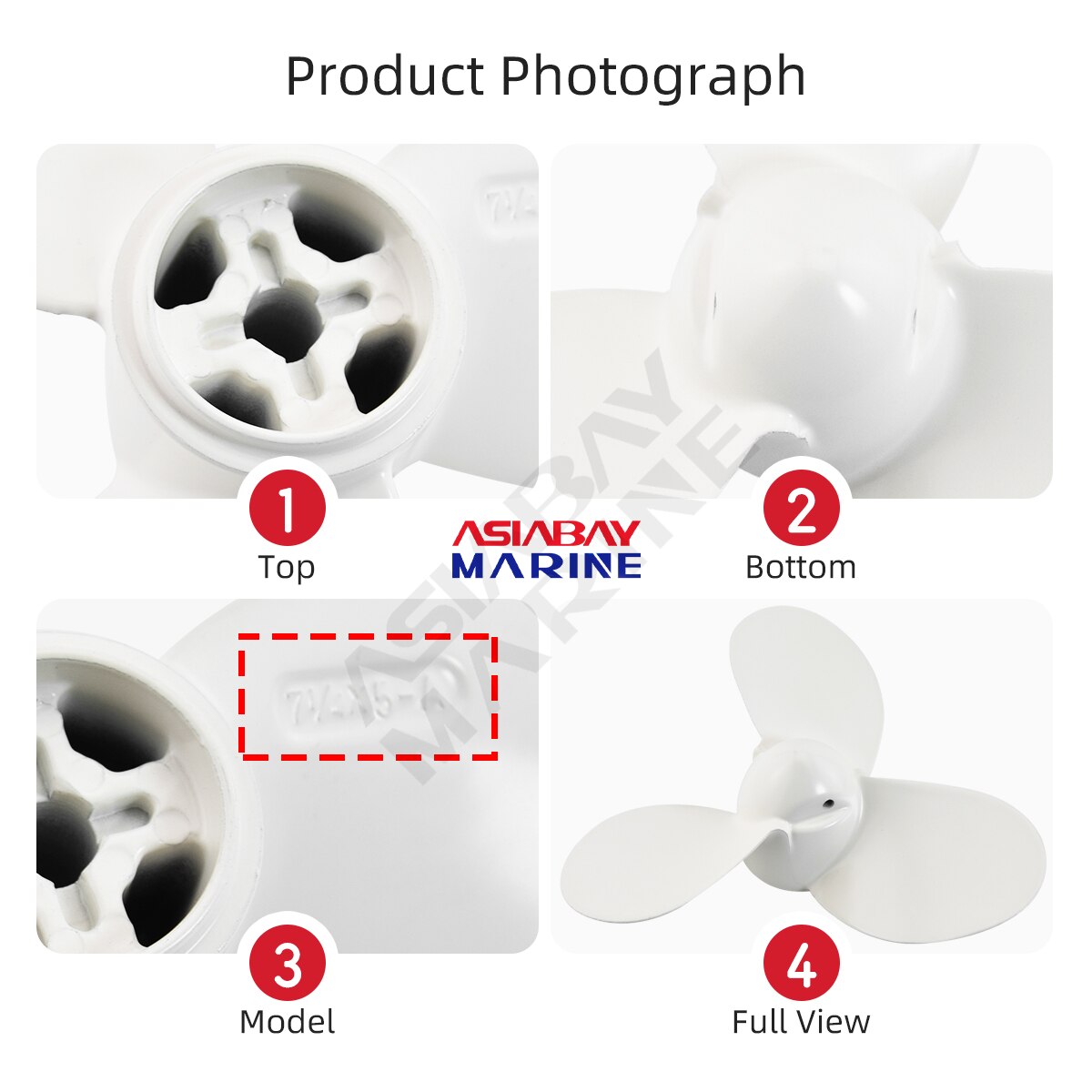 Outboard Propeller For Yamaha 2hp 7-1/4*5 Boat Motor Aluminum Alloy Screw 3 Blade Ship Marine Engine Part