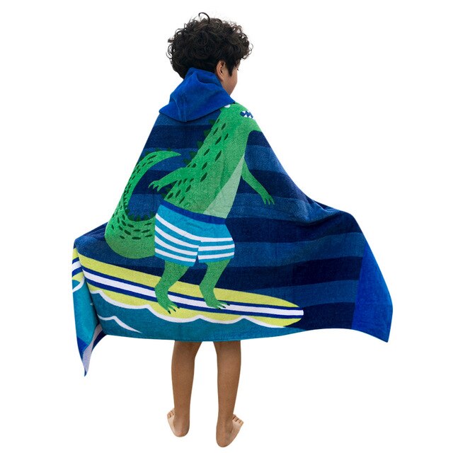 Toalla de baño con capucha para bebé, albornoz para niños, bata de baño de secado rápido, Toalla de microfibra absorbente para viajes, deportiva para playa