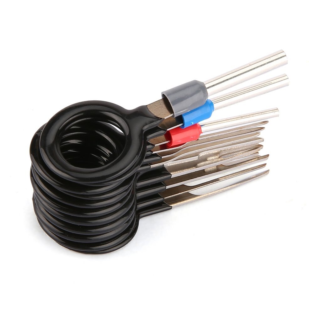 11pcs Auto Plug Terminal Bedrading Removel Key Connector Pin Terminal Snelle Extractor Tool KFZ Stecker ISO Pin Release Tool