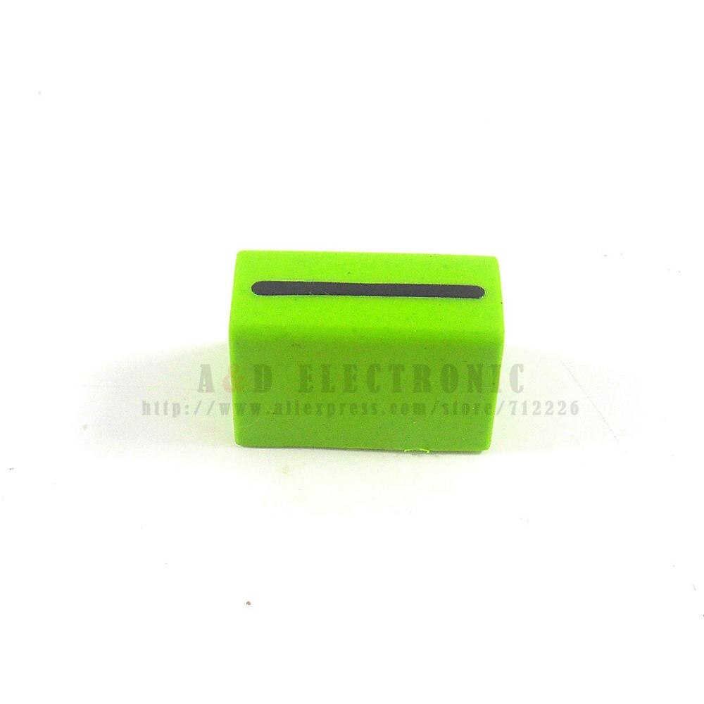 Tapa de Fader para potenciómetro de deslizamiento recto, 22mm x 14mm, color verde oscuro, para RANE TTM-54 56, 57, 61, 68, Sixty-Eight, 10 Uds.