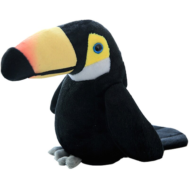 Śliczne elektryczne rozmowy papuga pluszowe zabawki mówiąc rekord powtarza macha skrzydła Electroni ptak wypchane pluszowe zabawki jako prezent dla dzieci Bi: czarny