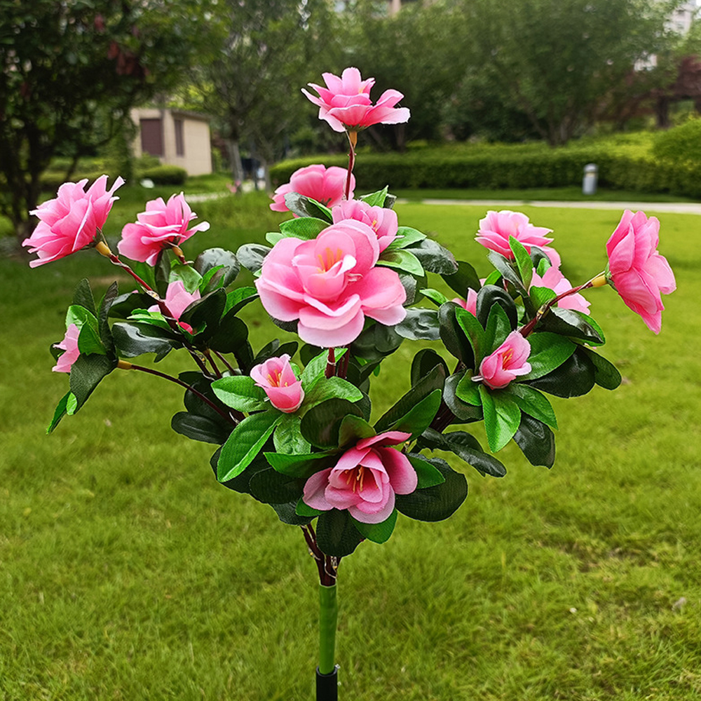 Solarleuchte LED Azalee Solar- Blumen Lampe Ich bin Freien dekorativ für Garten Hof Rasen Weg Beleuchtung Hochzeit Dekor: Rose