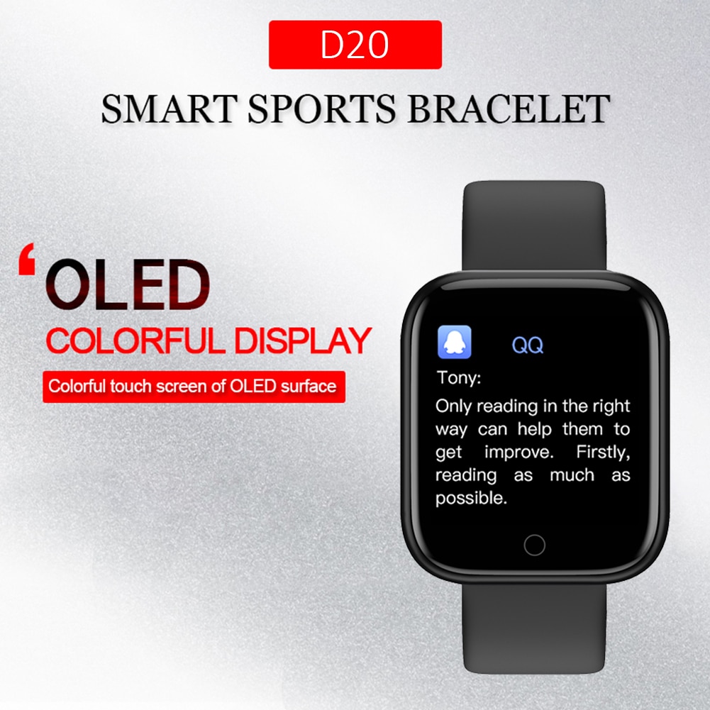 D20 Smart Bracelet Sports Pedometer Watch Fitness Running Walking Tracker Heart Rate Pedometer Smart Band