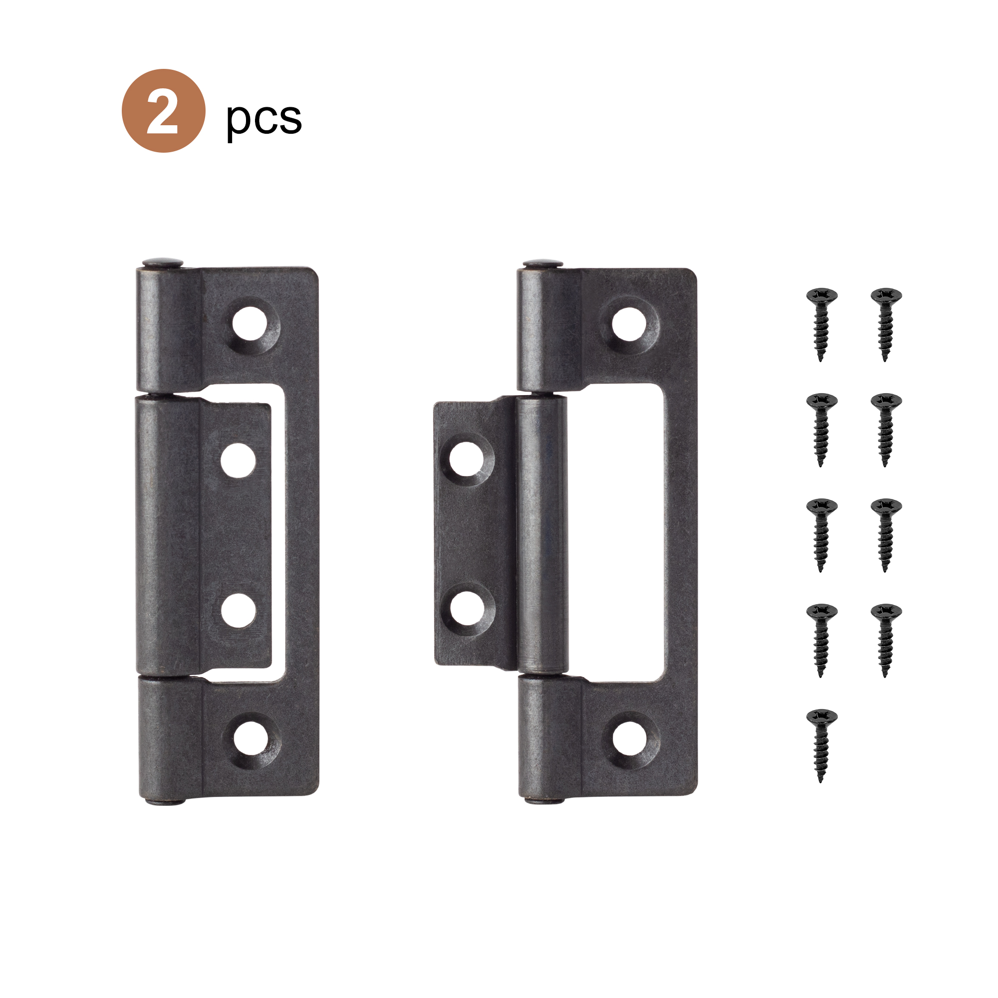 2pcs Flat Metal Hinges 360 degree hinges for Cabinet Doors Windows Wooden Box Home Furniture Hardware Accessories: BRONZE
