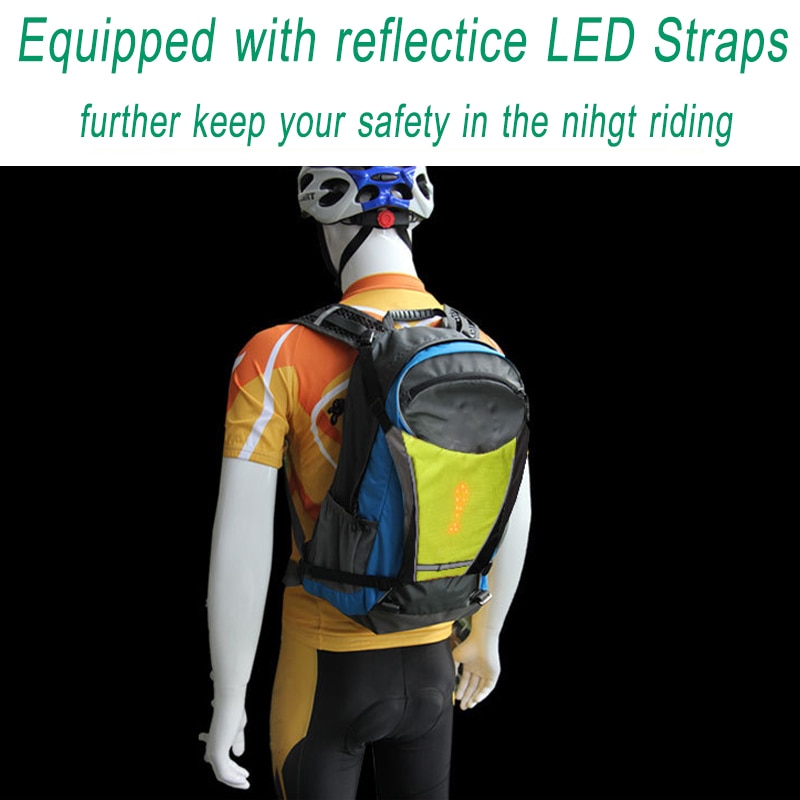 LED Running Safety Vest Turn Signal Bike LED Backpack Widget with Direction Indicator USB Rechargeable Bag Cycling Safety Light