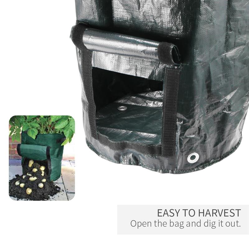 4 Stck PE Tasche Kartoffel Anbau Pflanzen gewebte Stoff Taschen Garten Töpfe Pflanzer Gemüse Pflanzung Wachsen Taschen Hause Garten Werkzeug