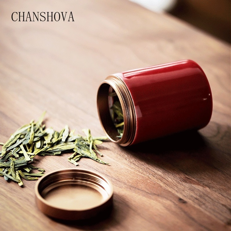 CHANSHOVA einfarbig Kleine und große Porzellan Tee Caddie kanister Versiegelt keramik glas Chinesischen Tee lagerung Kasten Container H293