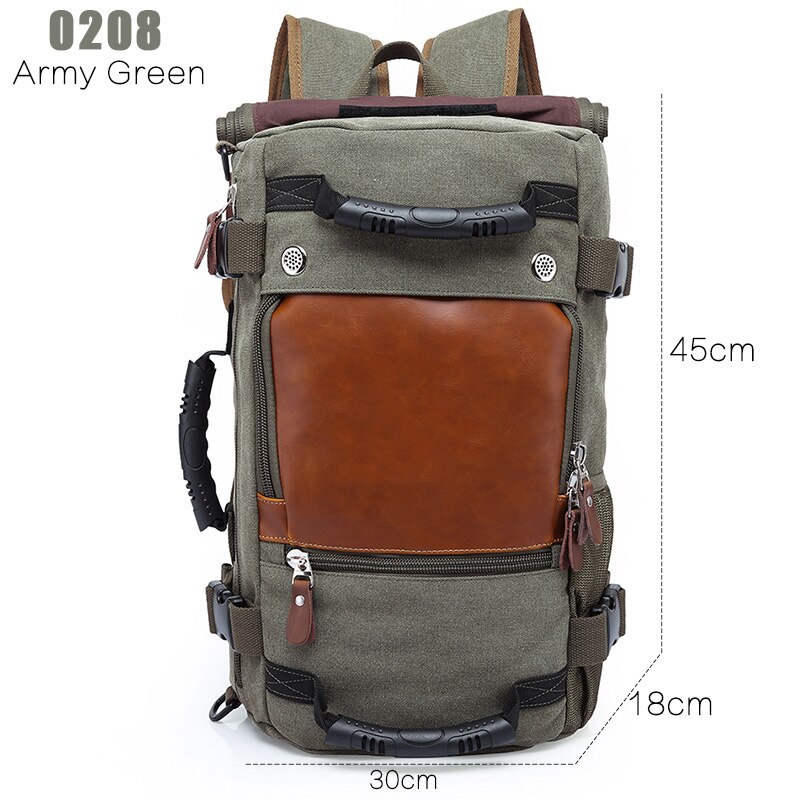 KAKA 50L Wasserdichte Reise Rucksack Männer Frauen Multifunktions 17,3 Laptop Rucksäcke Männlichen draussen Gepäck Tasche mochilas Beste: 0208-ARMYGREEN