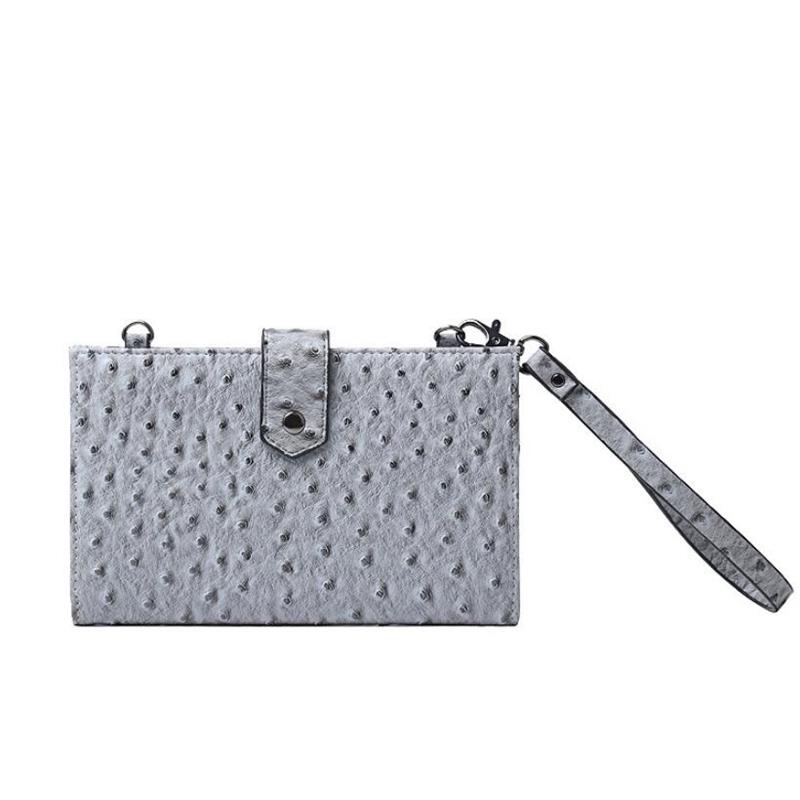 Saudi Arabia Office Women Wallets A4 paper Multi-functional wallet Ostrich leather Female Clutch Card Holder Purse: 19cm colour 10