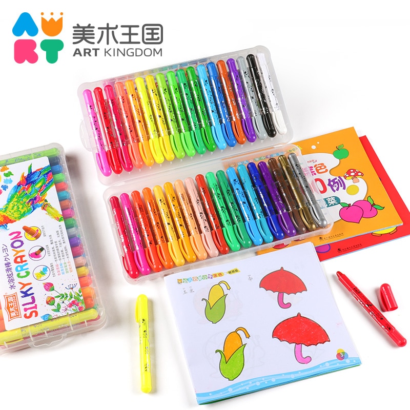 Silky Krijt Voor Tekening Roterende Wasbaar Kleur Verf Potloden Pastel Set Voor Verf Kunstenaars Kids Voor Kleuterschool