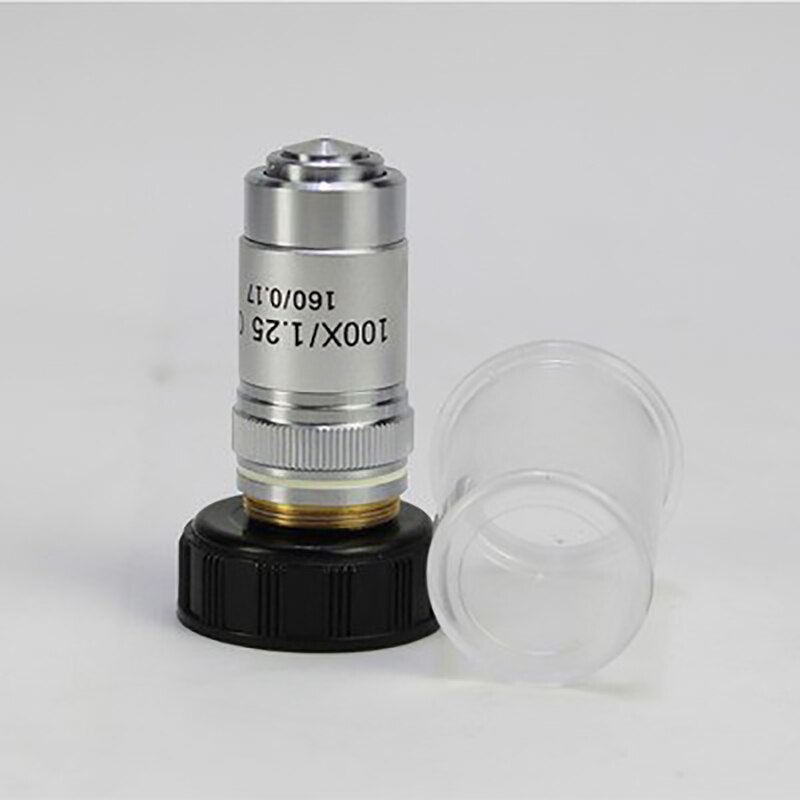 4X 10X 40X 100X Microscope Objective Lens Achromatic Objective Laboratory Biological Microscope Parts 4Pcs
