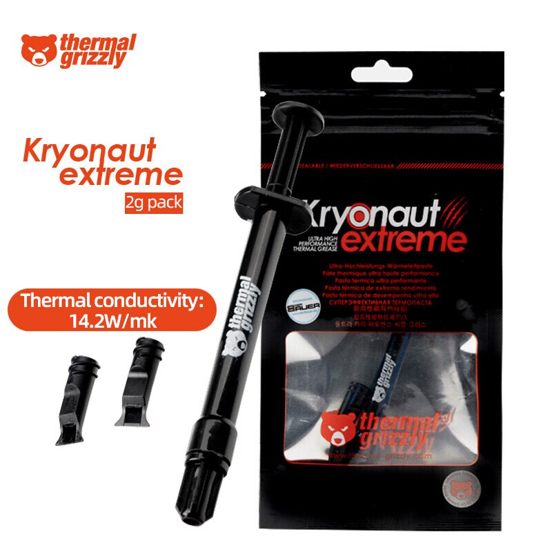 Thermal Grizzly KE Computer Thermal Grease Large Capacity Thermal Paste Conductivity 14.2W/MK For CPU GPU Graphics Card Notebook: Extreme 2g