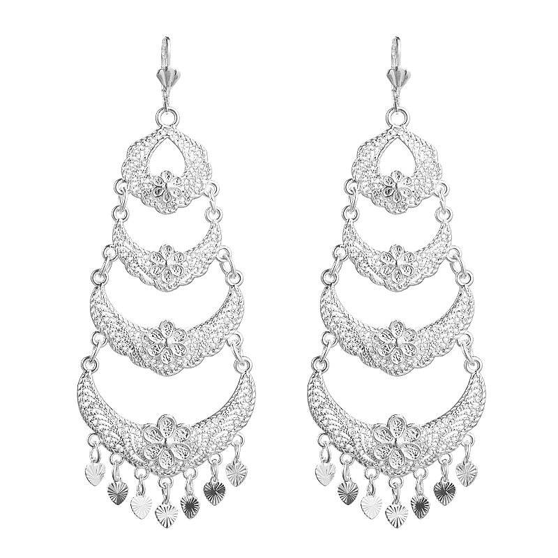 Boucles d'oreilles de luxe à pampilles de couleur dorée pour femmes, bijoux de Banquet à la , crochet français,: Couleur or jaune pâle