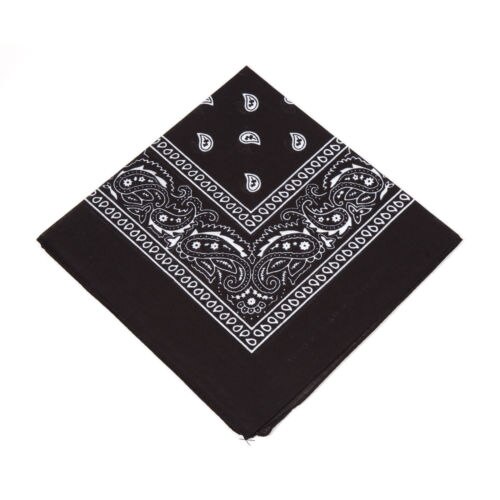 Vogue paisley bandana bandana hovedbeklædning/hårbånd tørklæde hals håndled wrap band hovedbeklædning mange muligheder etnisk stil print: Sort