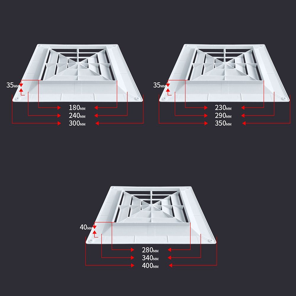 Ceiling Diffuser Square Ventilation Fan Ducting Ventilation Grill Cover Air Conditioning Outlet Vent for Outlet Vent Accessories