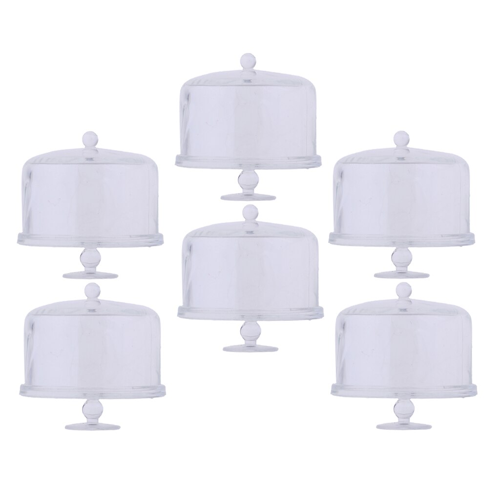 1/12 6Pcs Dessert Food Tray Tableware For Dolls House Kitchen Room Accs