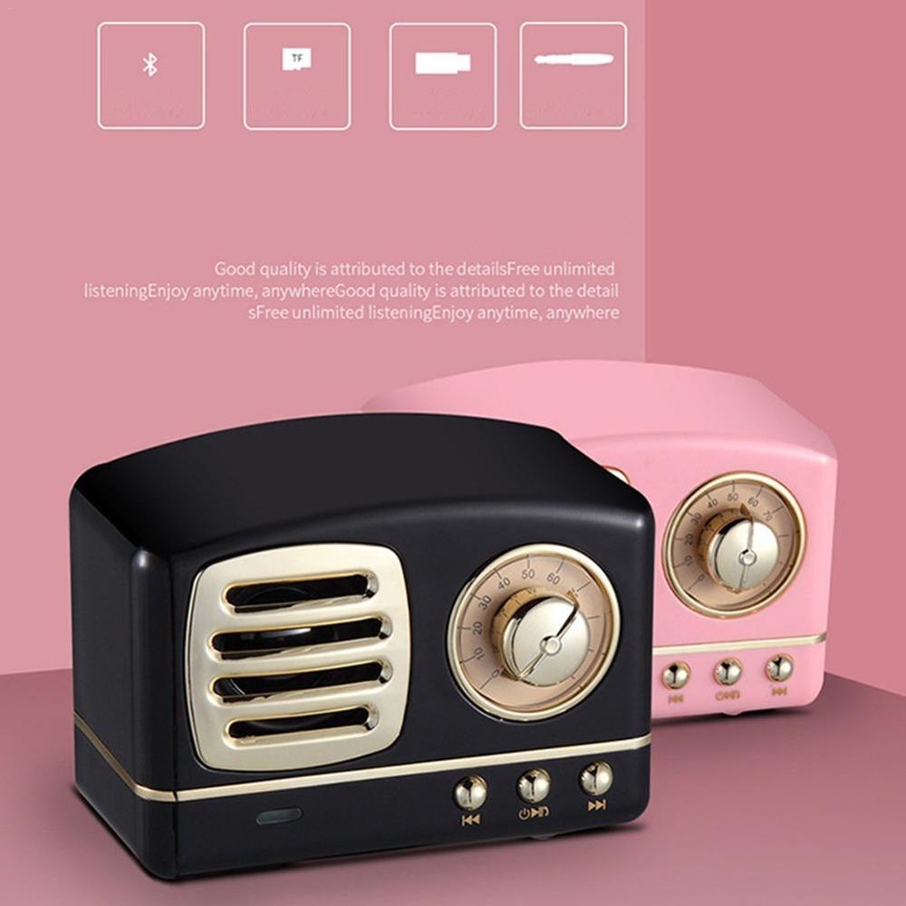 Draagbare Speaker Bluetooth Speaker Mini Retro Draadloze Luidsprekers Radio USB/TF Card Muziekspeler HIFI Subwoofer Bluetooth 4.1