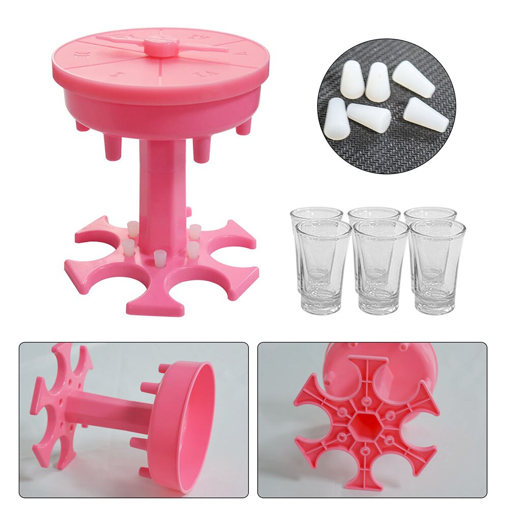 Verbeterde 6 Borrelglas Dispenser Fles Schoten Whisky Glazen Houder Dispenser Met Draaitafel Thuis Bar Party Games Drinken Tool