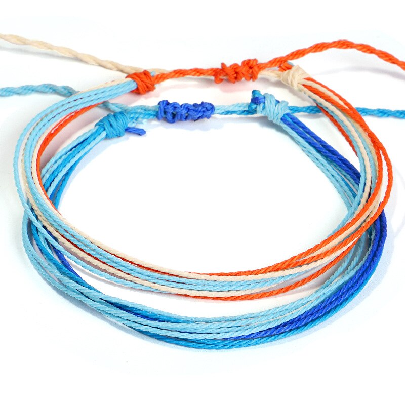 Style Bohemian Style Summer Style Color Waterproof Wax Line Weaving Anklet Hand-woven Weaving Anklet