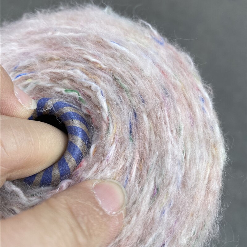 Import 500G Zachte Gezondheid Kleurrijke Fancy Pluche Mohair Biologische Katoenen Garen Voor Breien Knit Baby Haak Naaigaren X5144