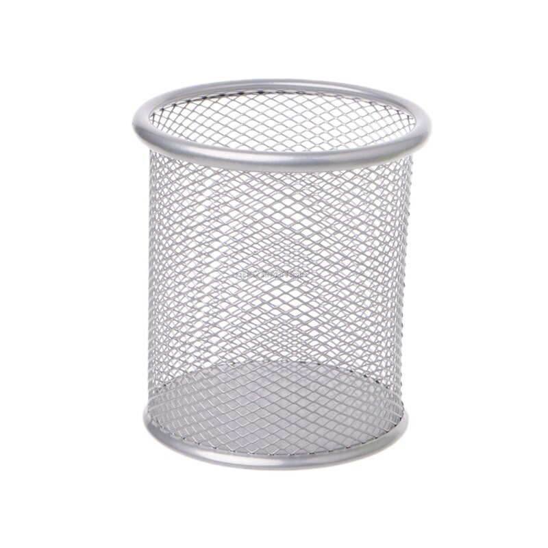 Rectangular Mesh Style Metal Pencil Holder Organizer Desk Pen Containers: 10
