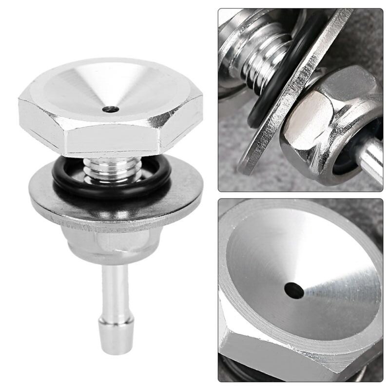 1pcs Silver Turbocharger Boost Pipe Hose Nipple Turbo Vacuum VAC Gauge Fitting