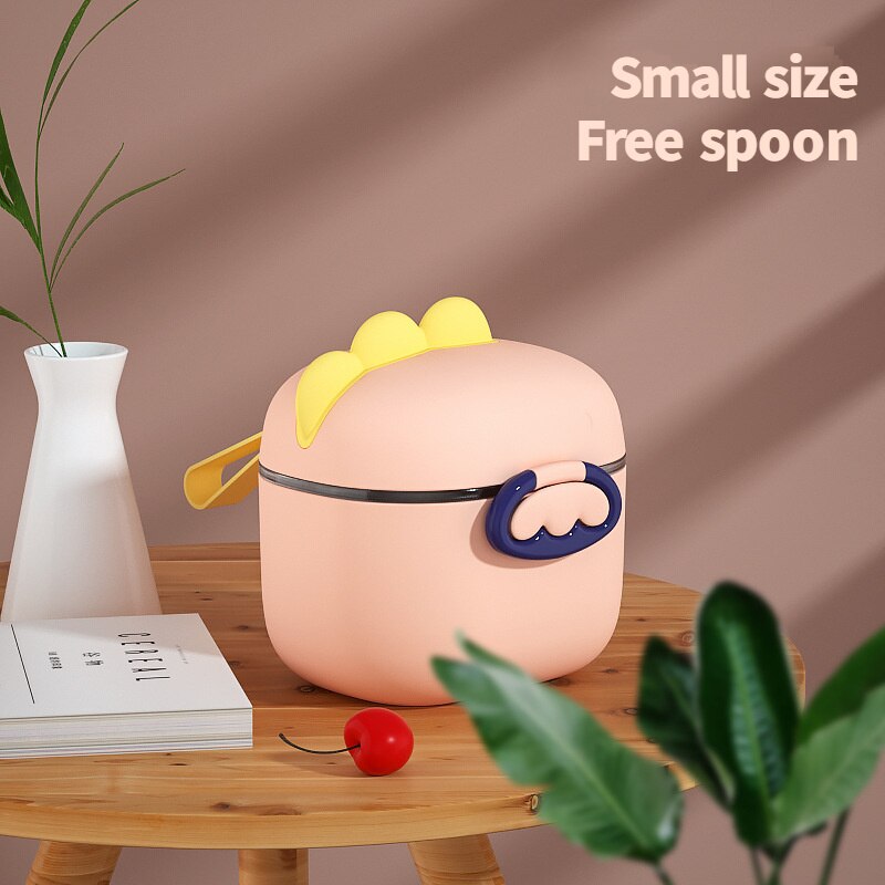 Milk Powder Box Baby Milk Powder Portable Cute Pig Food Storage Box Essential Cereal Infant Toddle Snacks Container No Bpa: S orange dinosaur