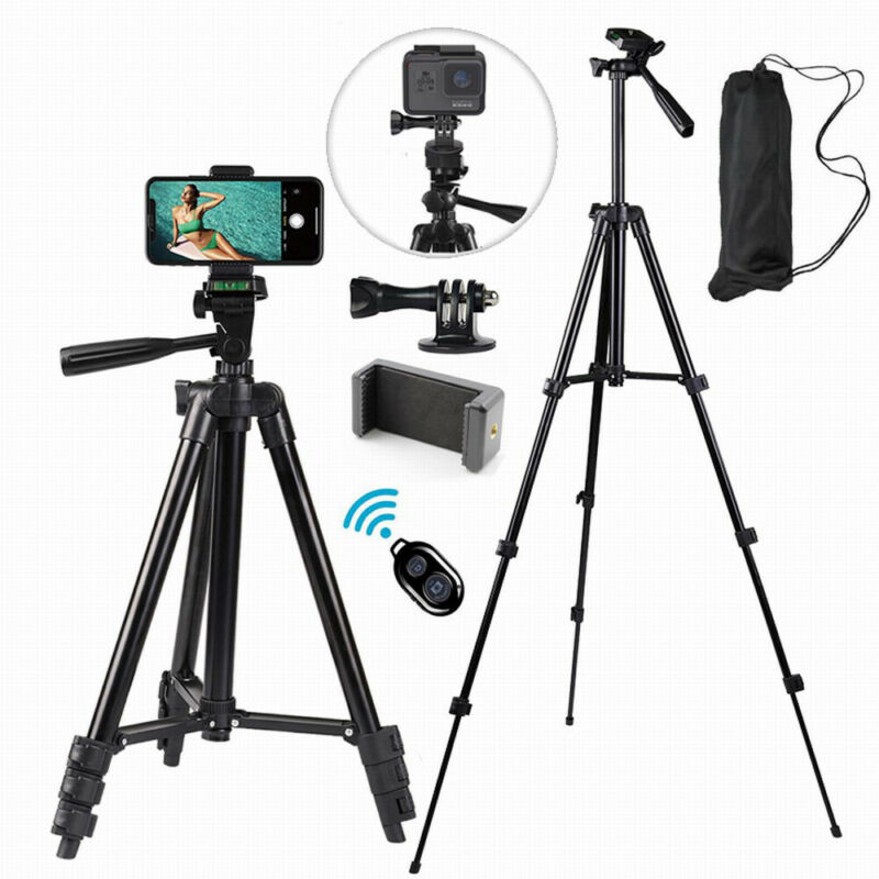 Supporto per treppiede per fotocamera professionale con supporto per telefono telecomando bluetooth per Smartphone