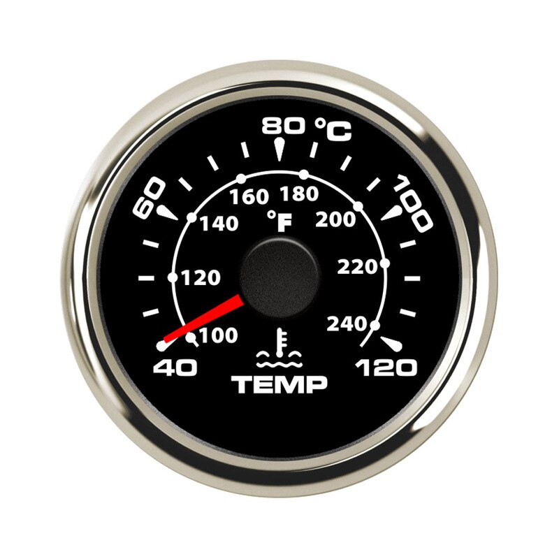 52Mm Boot Auto Water Temp Gauge Sensor Draad 3/8 ''-18NPT Water Temperatuur Meter Voor Auto Motorfiets Thermometer