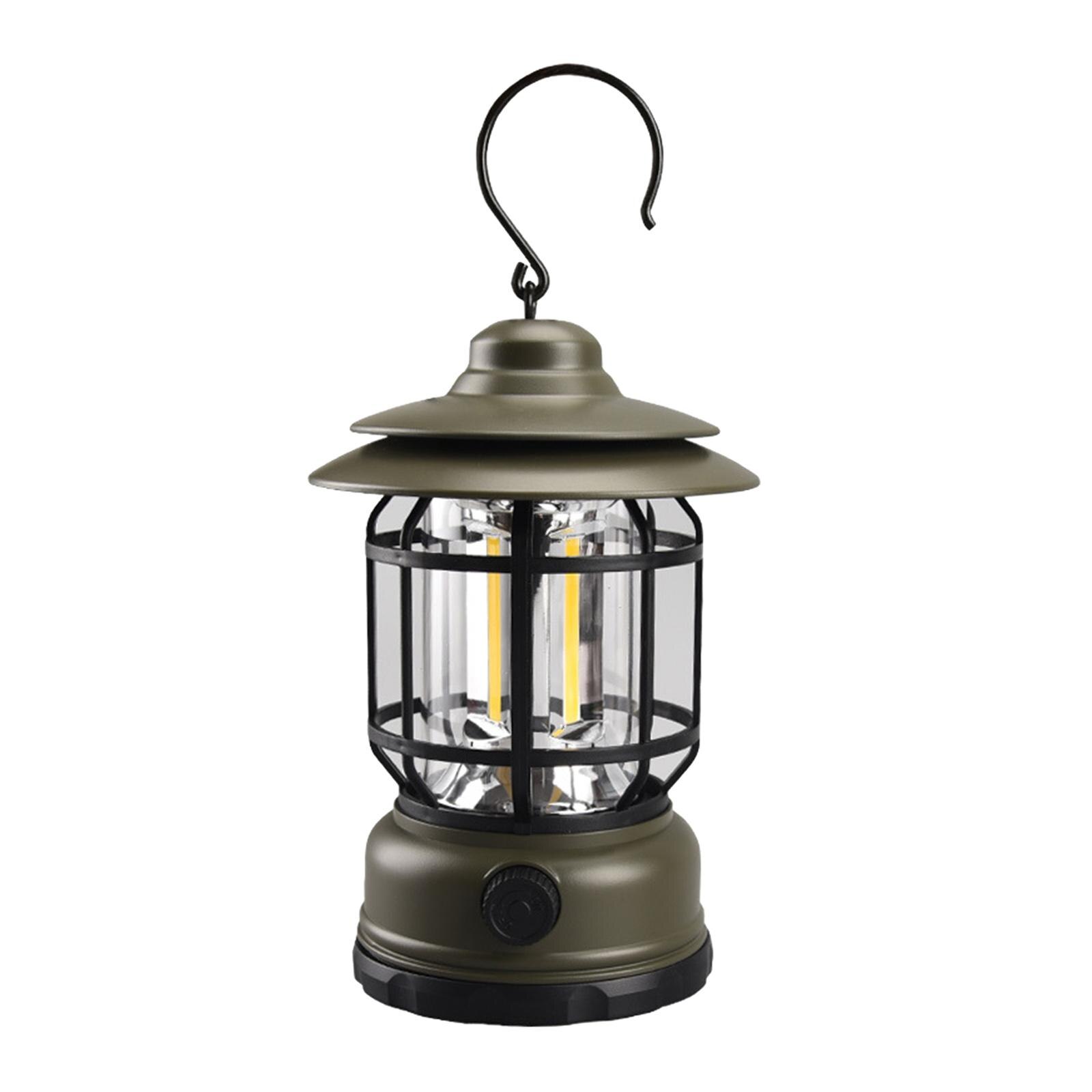 Outdoor Camping Lantern Retro Campsite Light Portable LED Emergency Lamp Atmosphere Gas Light for Garden Yard Camping Lights