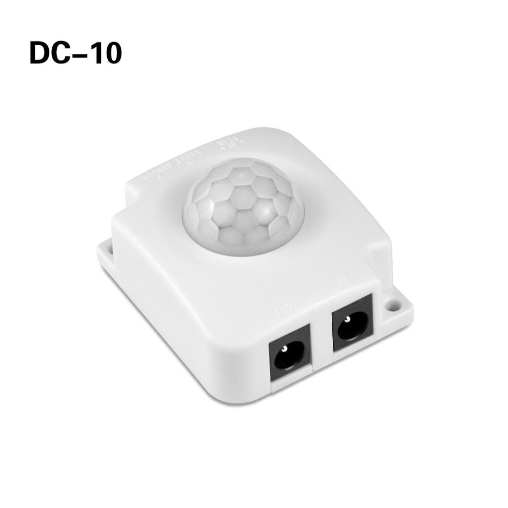 Dc 12V -24V Smart Pir Human Motion Sensor Switch Auto Inductie Dectector Schakelaar Vertraging Verstelbare Voor led Strip Licht: DC-10