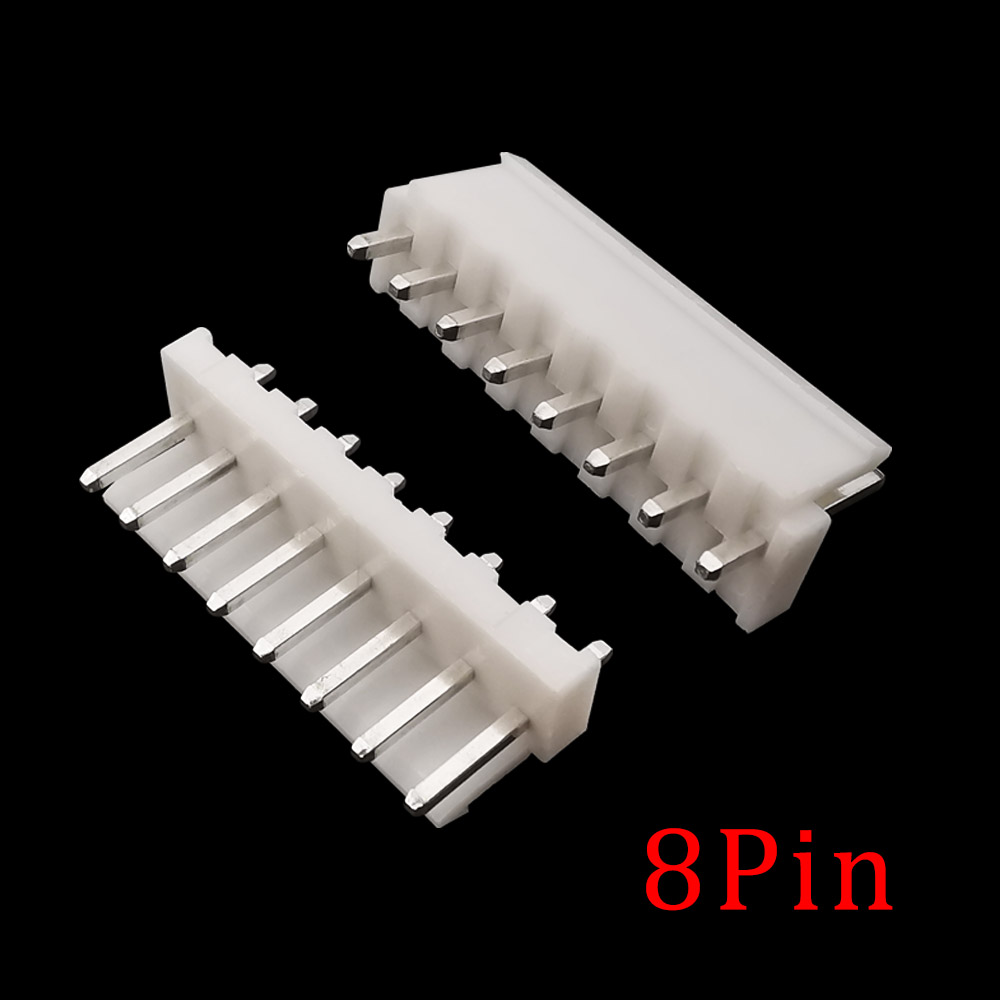 JST-VH3.96 Conector, 3.96mm Pitch macho Plug, agulha reta, soquete Pin cabeçalho, 2 pinos, 3 pinos, 4 pinos, 5 pinos, 6 pinos, 7 pinos, Terminal 8Pin, 20pcs: Dourado