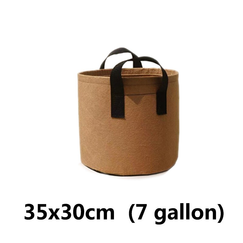 2 5 gallon plante vokseposer 7 gallon 10 gallon pot kartoffel træ blomster frugt haveredskaber have træ stof potter plante: Brun 7 gallon
