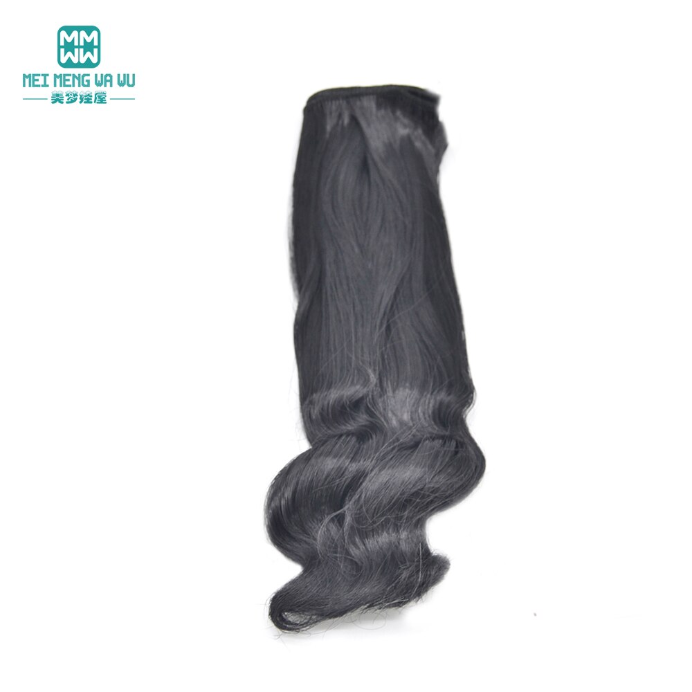 1 Stück 20 cm * 100 cm natürliche schwere Locken Perücken/Haar für 1/3 1/4 1/6 BJD/SD Puppenzubehör: Lila
