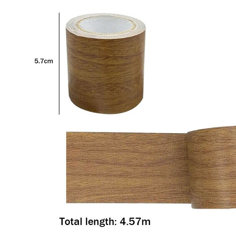 Realistische Woodgrain Reparatie Hardware Adhensive Duct Tape Voor Meubels Muurstickers Badkamer Decor 7 Kleuren Meubels Lijm: 1