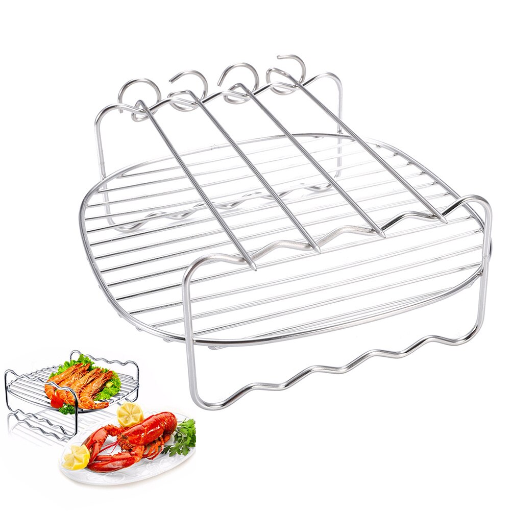 4- spett luftfriteringsgryta byte bakplåtshållare grillställ för  hd9232 fogaocooktop brazier grill grillnät biolite