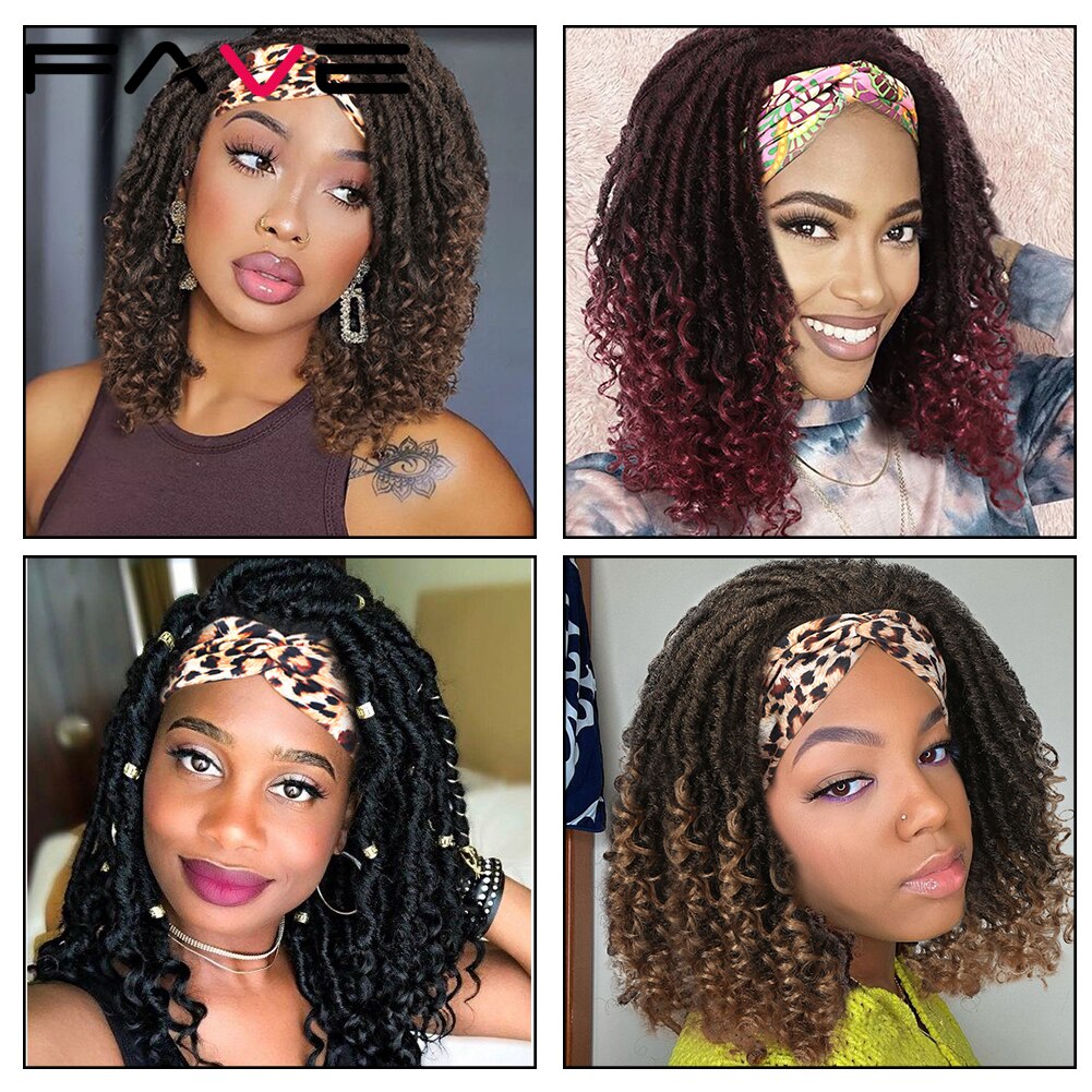 Fave – Perruque Dreadlocks Synthétiques pour Femme Noire et Blanche, Perruques de Tresses, Déesse, Fausses Dreads, Postiche Bouclé, Tresse Libre, Cheveu Tressé