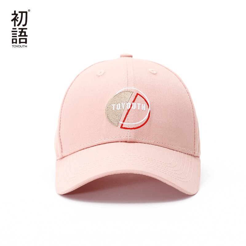 Toyouth baseballcaps kvinner uformelt brevbroderi alle matcher justerbar solhatt rosa farge